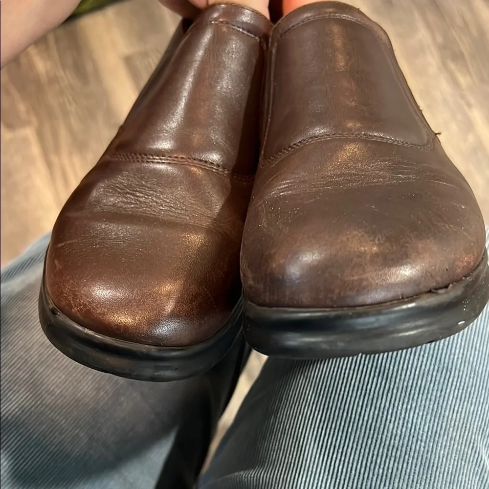 Brown Slip-On Leather Shoes for Casual Wear